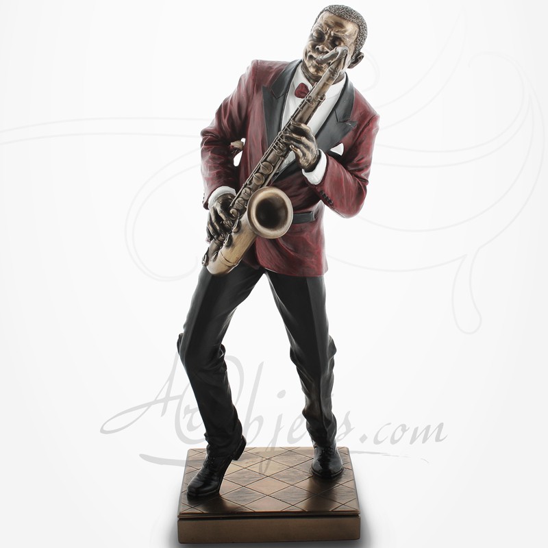 Le Monde du Jazz, Statuette d'un saxophoniste de jazz jouant du