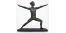 Body Talk - Homme Yoga Warrior pose, tattoed